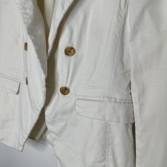WOMEN'S BANANA REPUBLIC CREAM BLAZER US SIZE SMALL PETITE - Picture 7 of 11